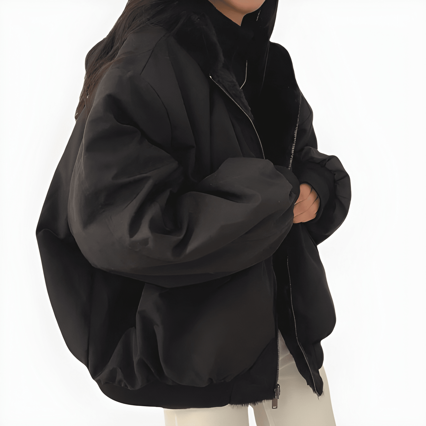 LYRA™ | Warme Jas met Capuchon – Omdraaibaar & Dubbele Laag in Minimalistisch Design