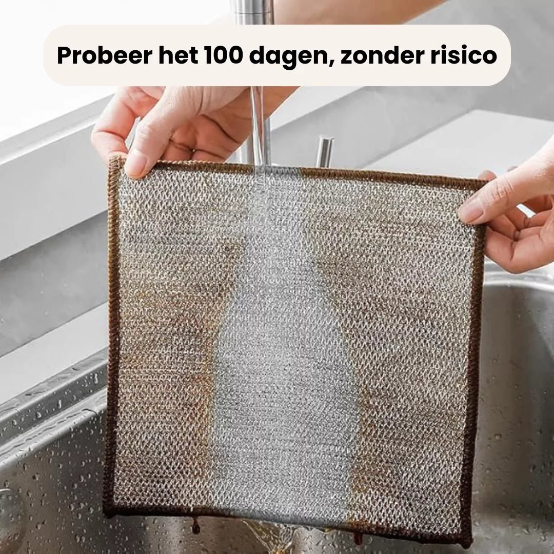 EasyClean™ | Sterk en Krasvrij voor Elke Schoonmaak | 5 + 5 Gratis