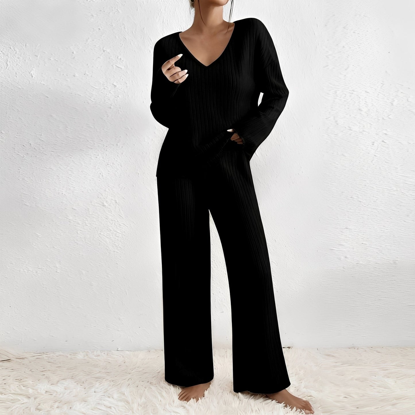 Carly - Ensemble tricoté moderne deux pièces pour femmes