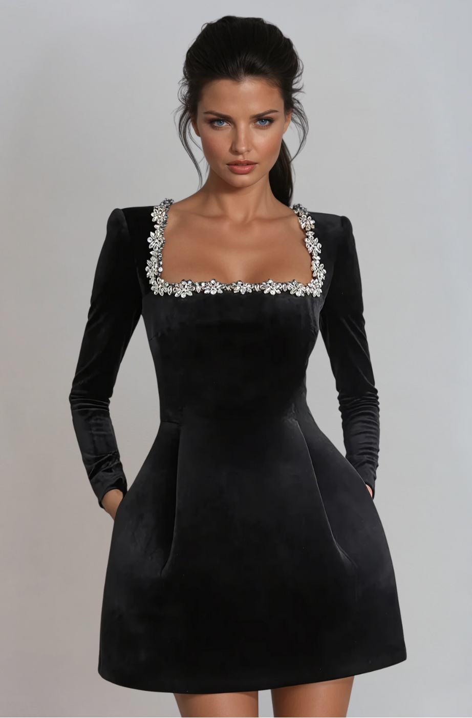 Valentina Fluwelen Mini-Jurk