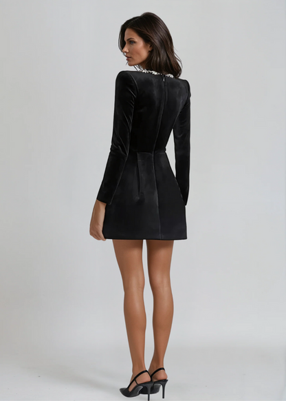 Valentina Fluwelen Mini-Jurk