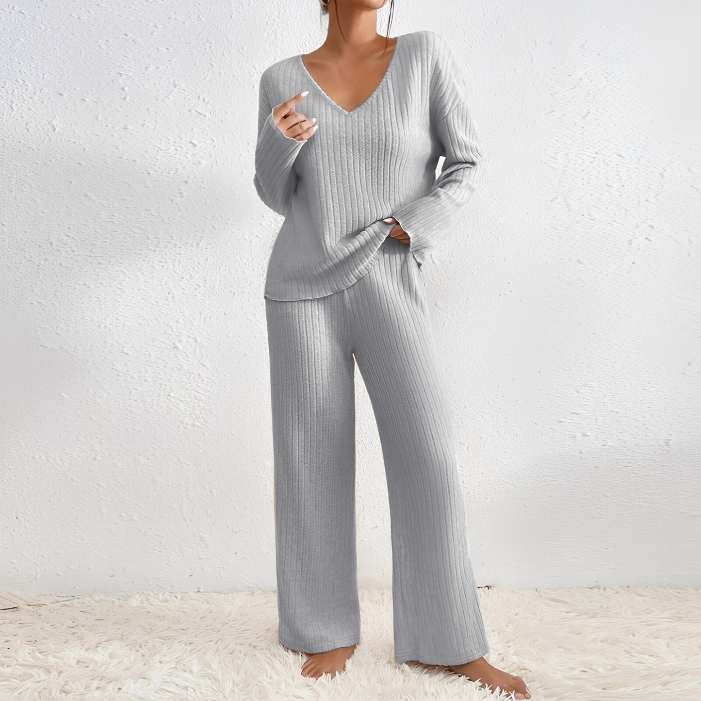 Carly - Ensemble tricoté moderne deux pièces pour femmes