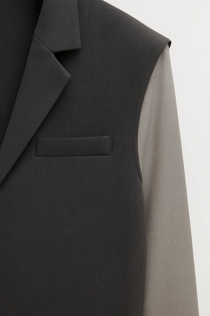 Tweedelige Set Dames | Asymmetrisch Gilet met Lintsluiting en Wijde Pantalon | Eigentijds en Minimalistisch