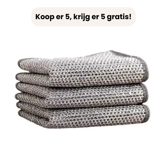 EasyClean™ | Sterk en Krasvrij voor Elke Schoonmaak | 5 + 5 Gratis