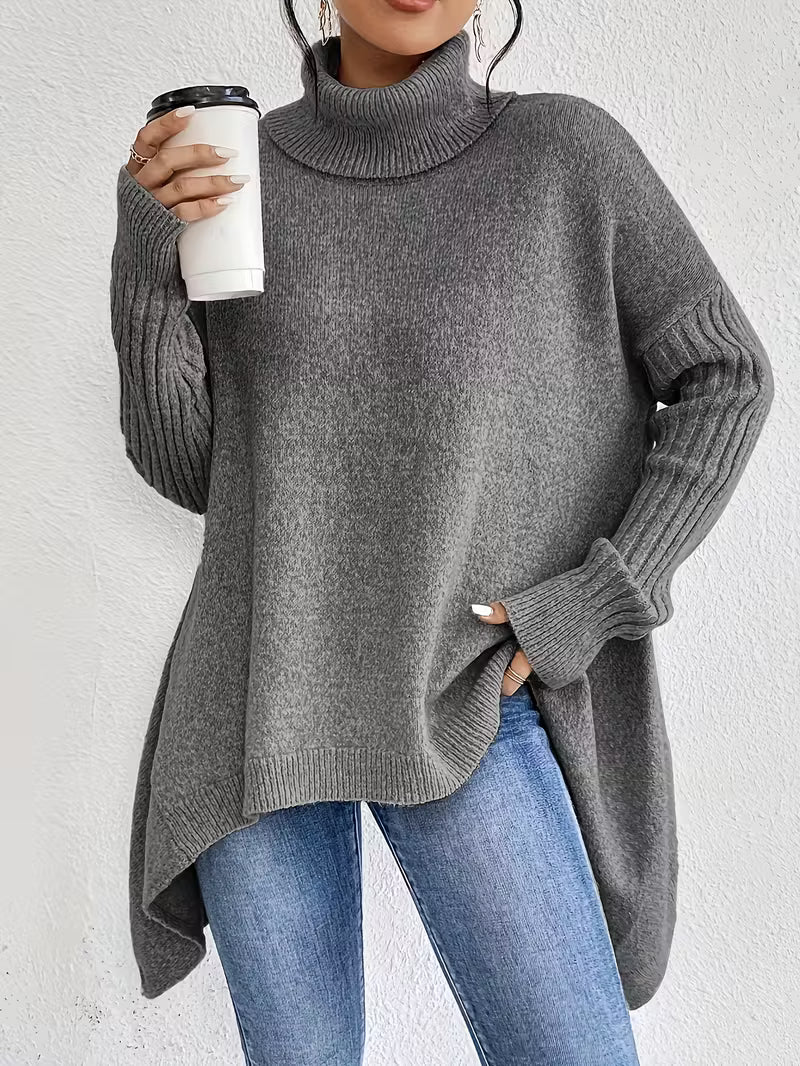 ELORA™ | Oversized Coltrui met Vleermuismouwen – Cozy & Chic