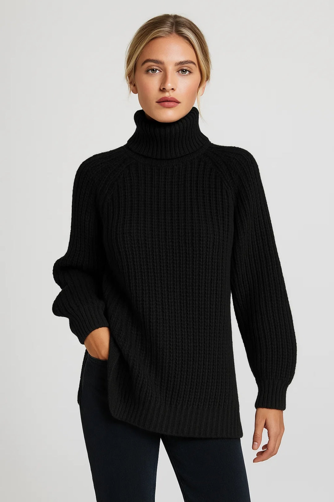 Gebreide Coltrui | Oversized Pasvorm met Zijsplit | Warm en Tijdloos