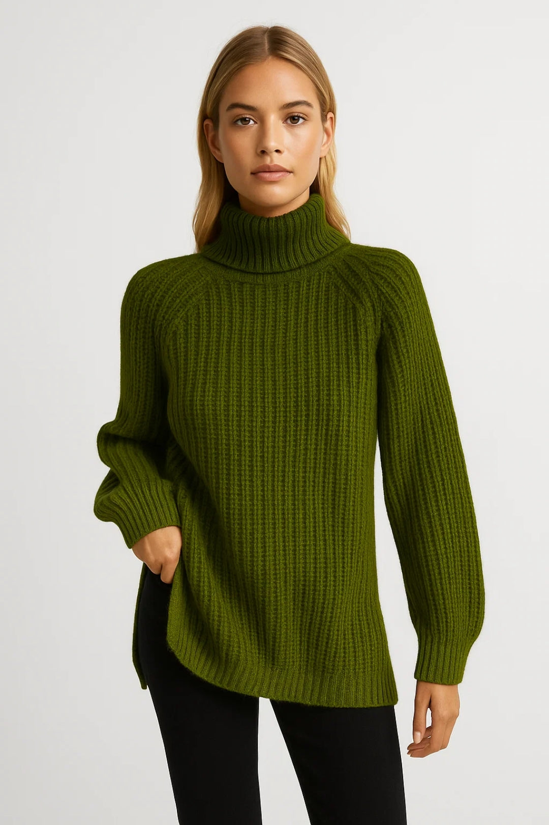 Gebreide Coltrui | Oversized Pasvorm met Zijsplit | Warm en Tijdloos