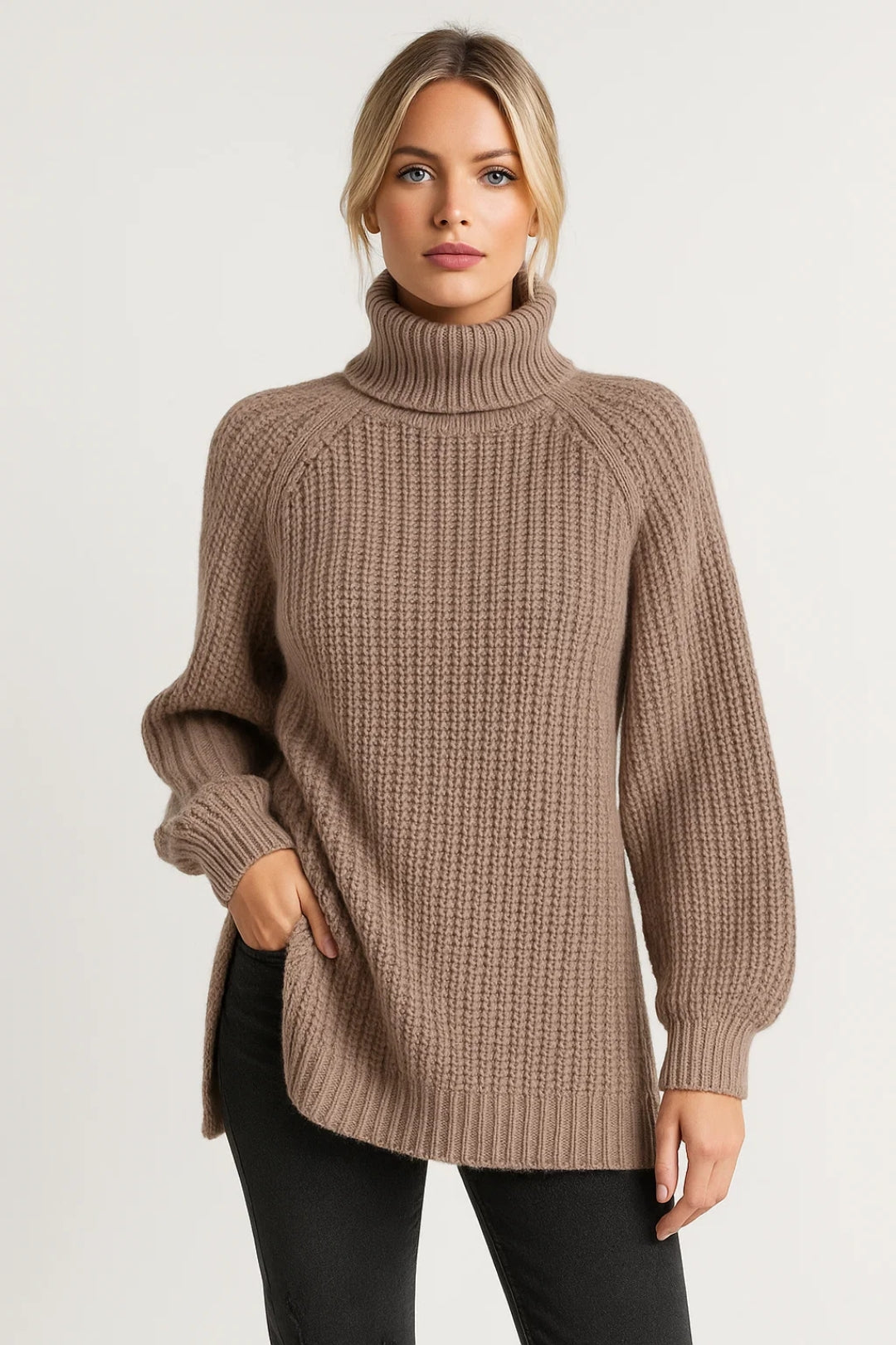 Gebreide Coltrui | Oversized Pasvorm met Zijsplit | Warm en Tijdloos