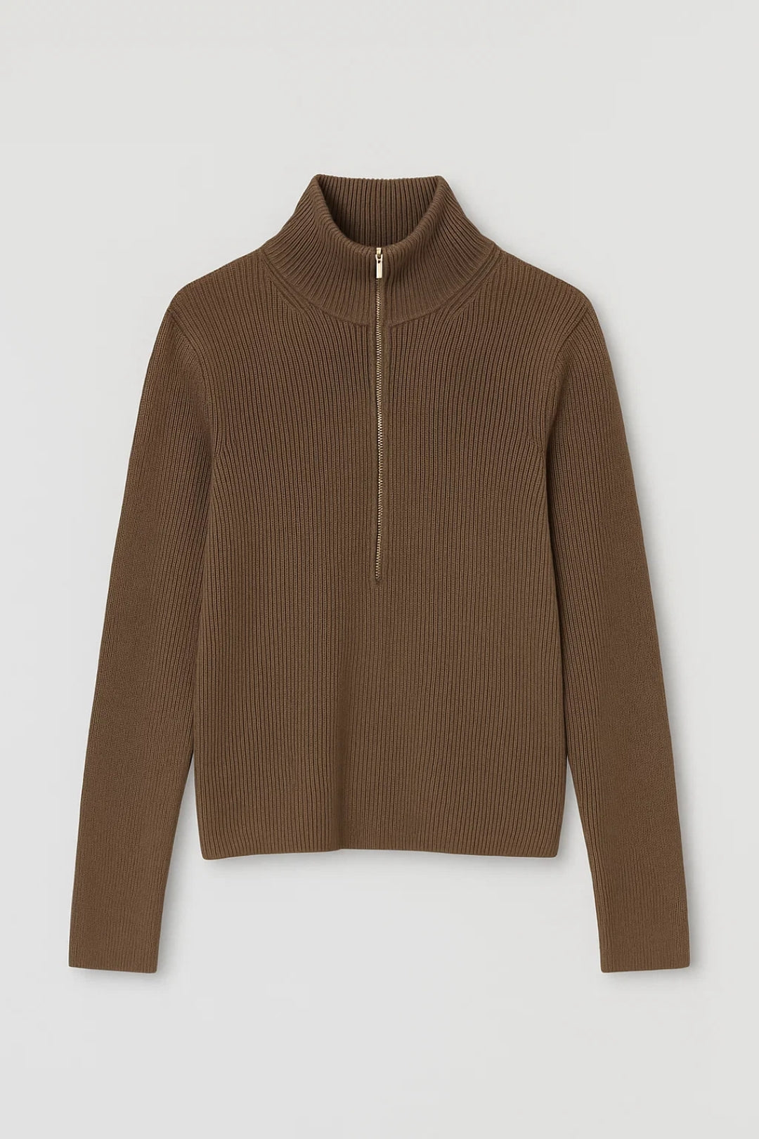 Rib Knit | Halfhoge Kraag met Rits | Comfort en Warmte