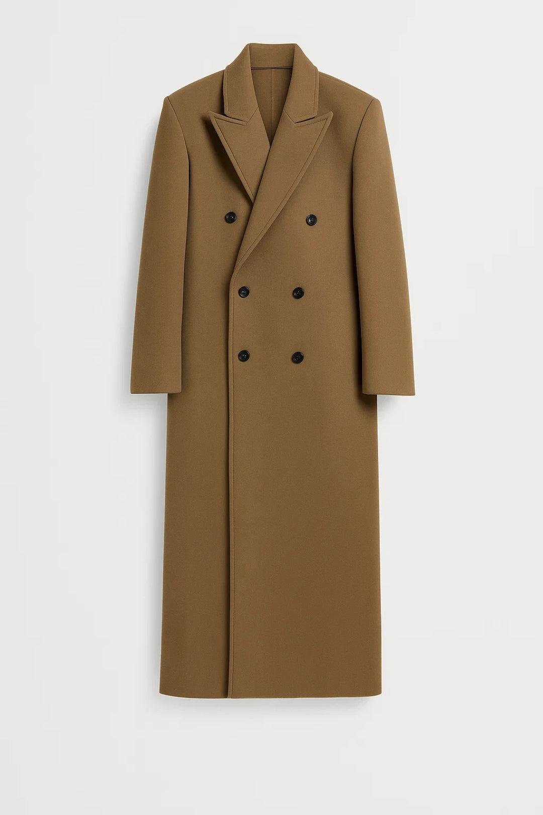 Lange Mantel Dames | Dubbelrijige Sluiting met Revers | Klassieke Elegantie