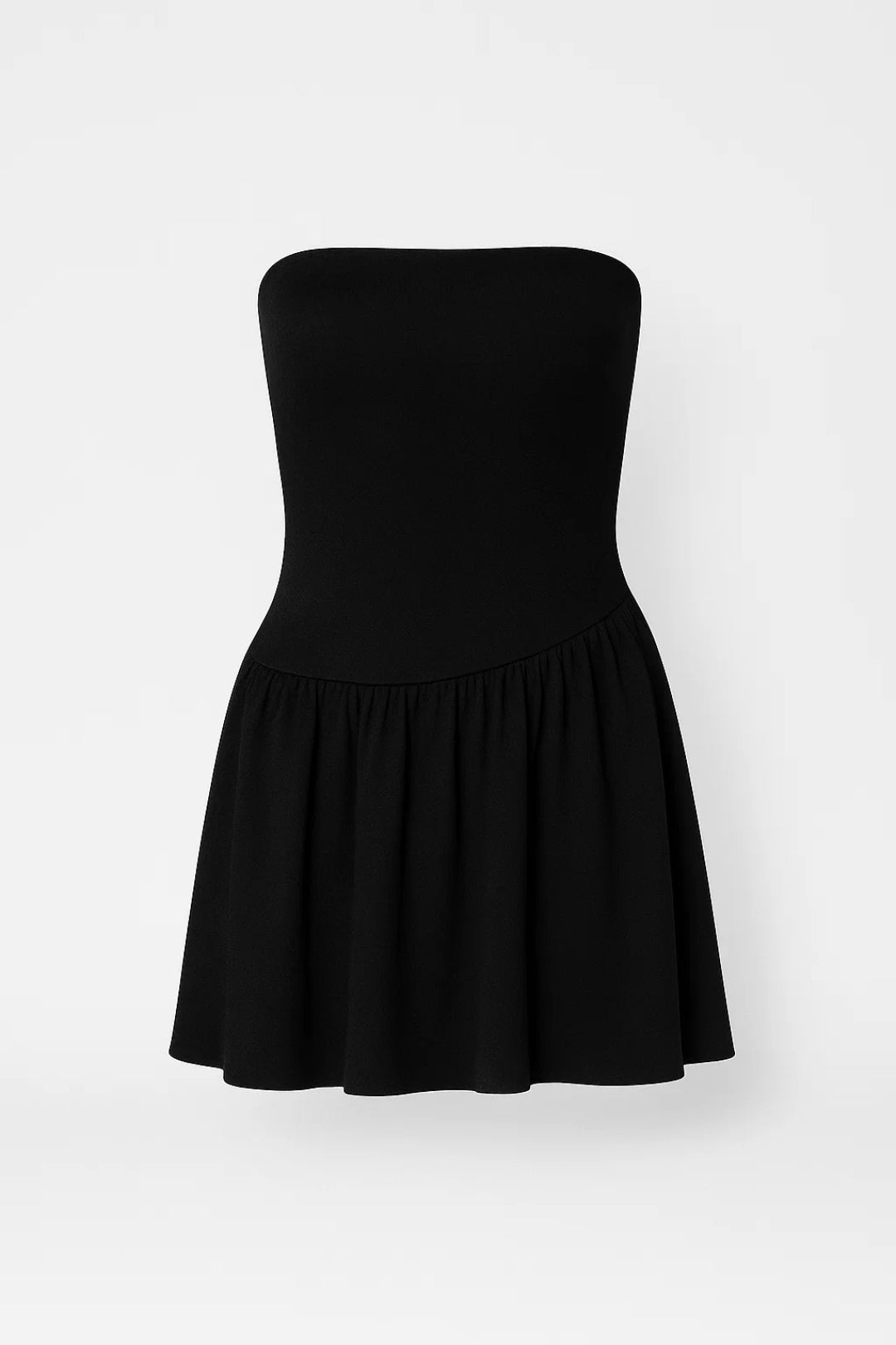 Strapless mini-jurkje | Aansluitend lijfje | Korte uitlopende rok