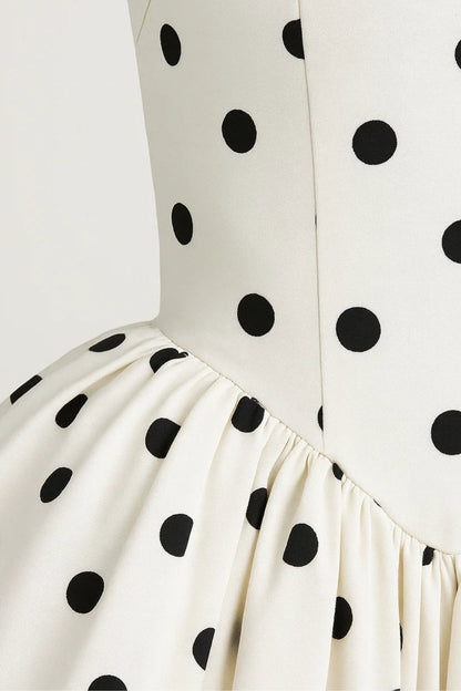 Ballon-minijurk met halterhals | Korte, volumineuze snit