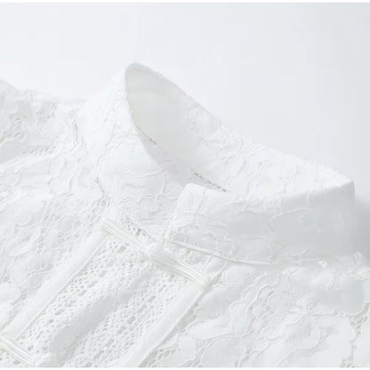 The Liora Lace Knit™ – Retro Floral Elegance