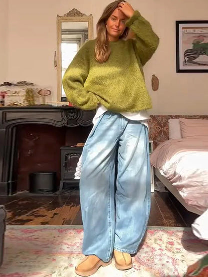 Mora™ Mohair-look Knit – Zacht, Losvallend & Effortlessly Chic