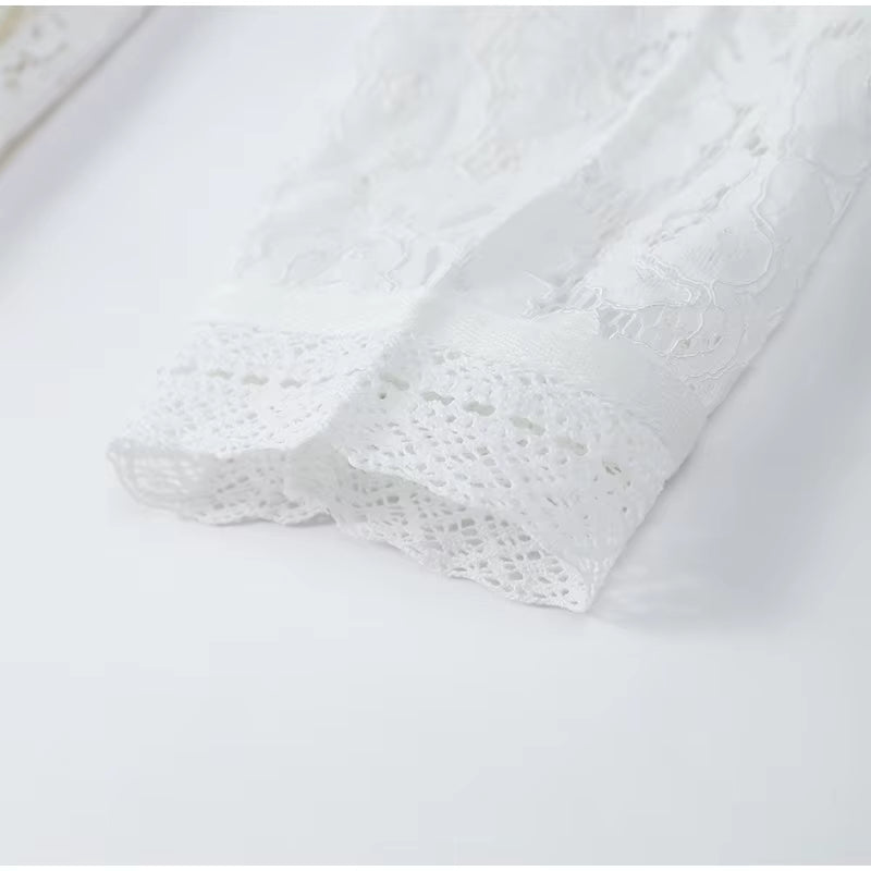 The Liora Lace Knit™ – Retro Floral Elegance