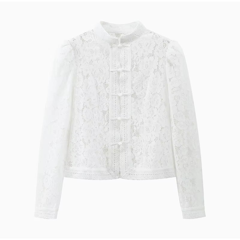 The Liora Lace Knit™ – Retro Floral Elegance