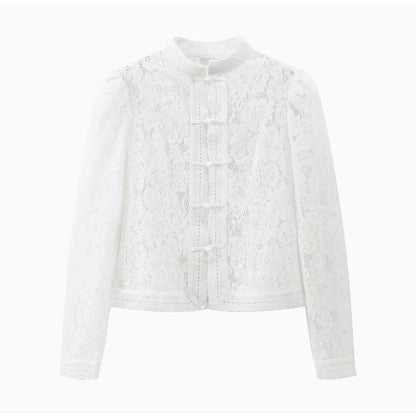 The Liora Lace Knit™ – Retro Floral Elegance