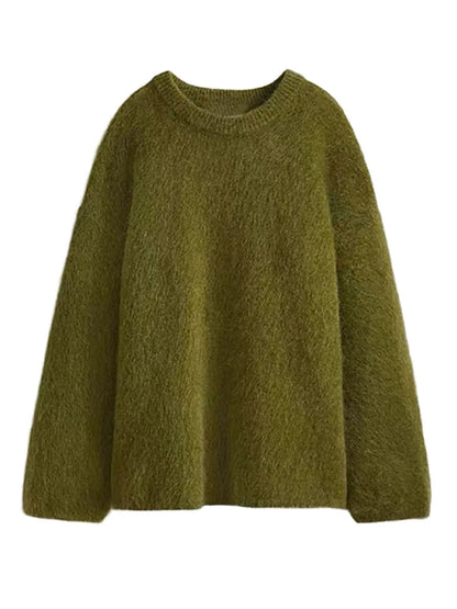 Mora™ Mohair-look Knit – Zacht, Losvallend & Effortlessly Chic