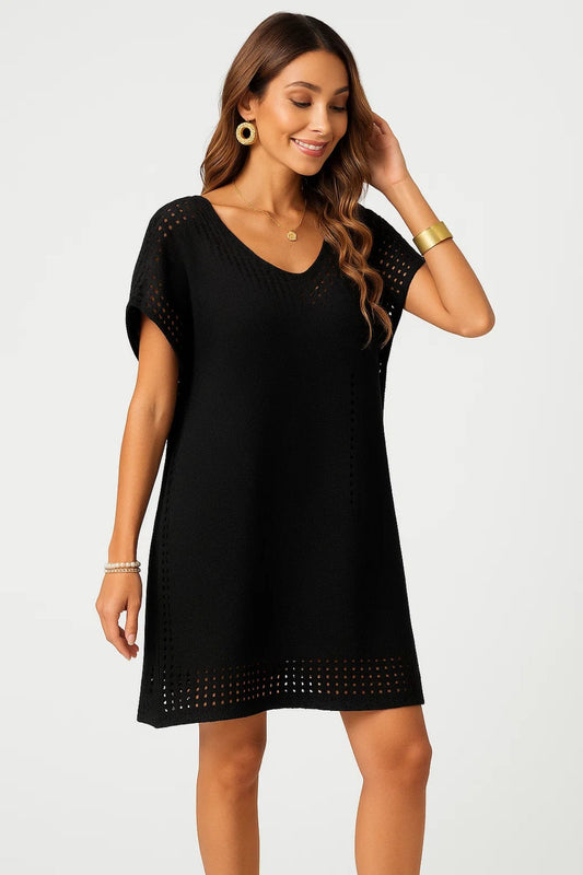 Gehaakte strandtuniek | Opengewerkt design | Luchtige, casual stijl