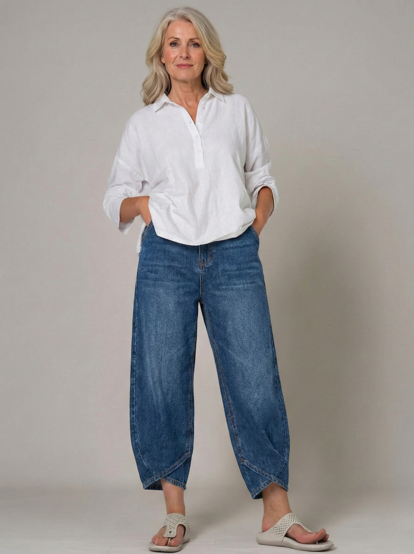 Tannie | Denim Katoenen Broek