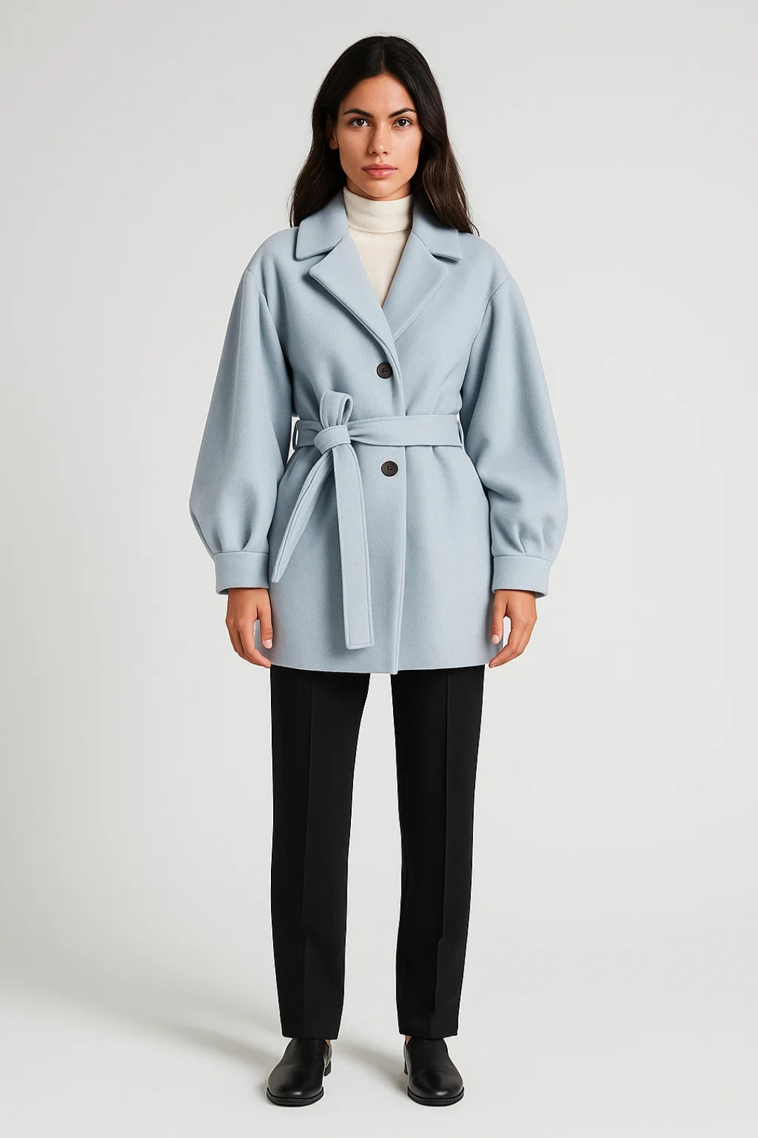 Elegante Damesjas | Middellang Model met Strikceintuur | Tijdloos en Vrouwelijk