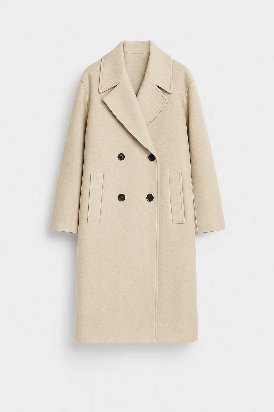 Lange Jassen Collectie | Damesjas met Dubbele Knoopsluiting en Brede Revers | Lichtgewicht en Ademend