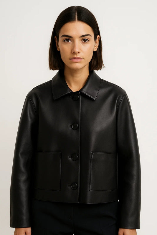 Minimalistische Jassen Collectie | Damesjack met Opgestikte Zakken en Knoopsluiting | Lichtgewicht en Ademend