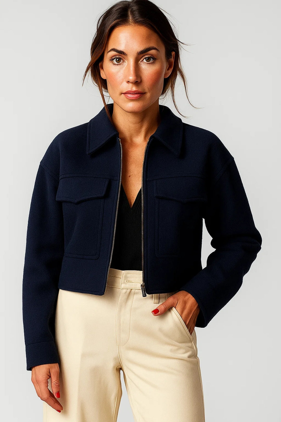 Moderne Overgangslook | Korte Damesjas | Lichtgewicht en Ademend