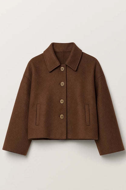 Cropped Jassen Collectie | Damesjas met Knoopsluiting en Klassieke Kraag | Lichtgewicht en Ademend