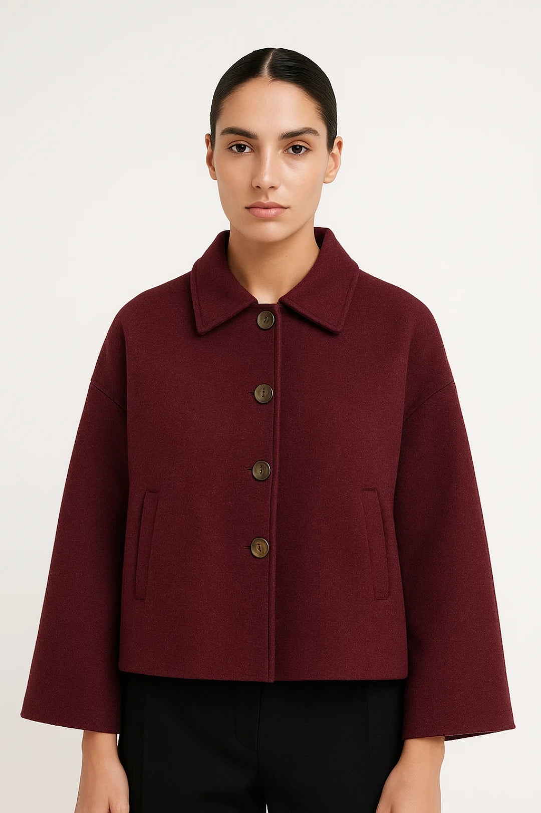 Cropped Jassen Collectie | Damesjas met Knoopsluiting en Klassieke Kraag | Lichtgewicht en Ademend