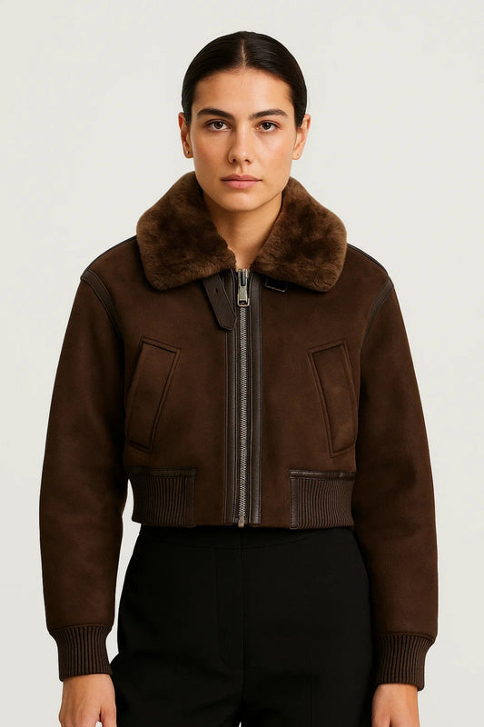 Korte Damesjas | Rechte Snit met Rits | Warme Tijdloze Look