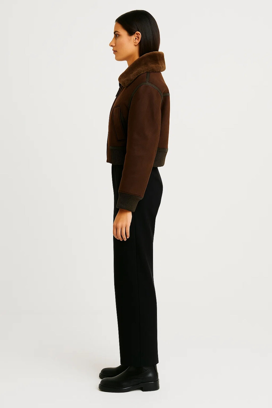 Korte Damesjas | Rechte Snit met Rits | Warme Tijdloze Look