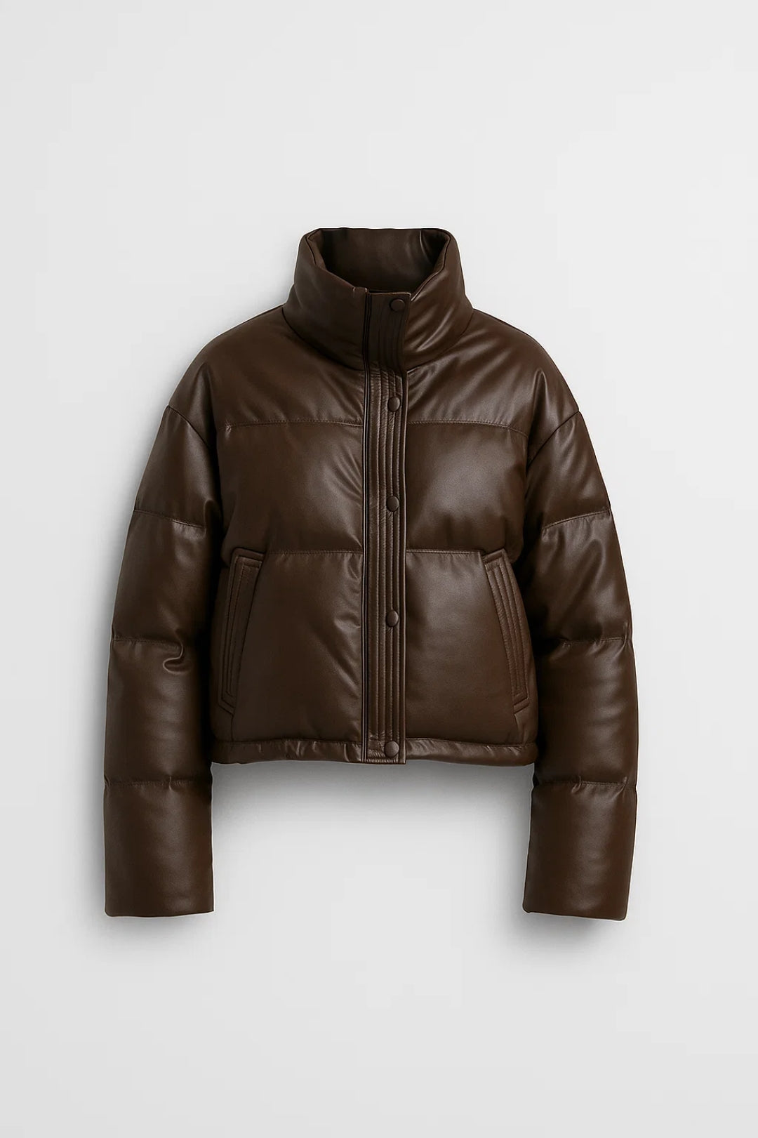 Gewatteerde Damesjas | Hoge Kraag en Verborgen Sluiting | Warm en Modern