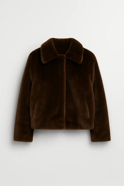 Imitatiebont Jas | Klassiek Model | Donkerbruin