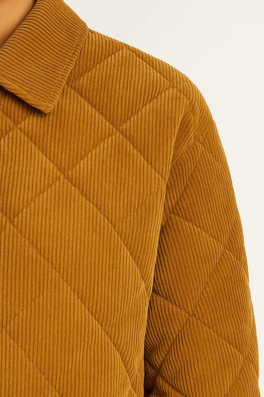 Gewatteerde Jassen Collectie | Damesjack van Ribstof met Drukknoopsluiting | Lichtgewicht en Ademend