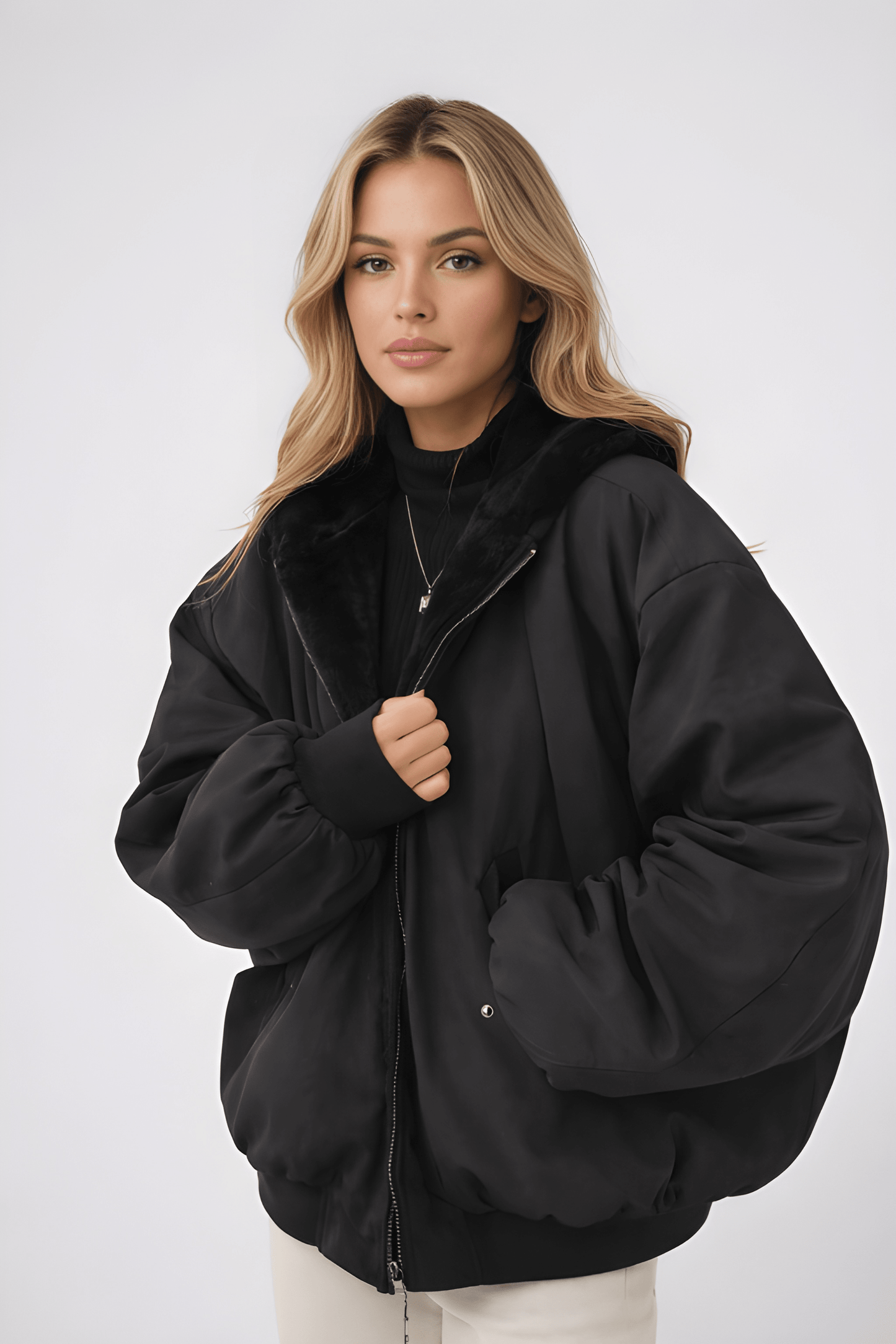 LYRA™ | Warme Jas met Capuchon – Omdraaibaar  & Dubbele Laag in Minimalistisch Design