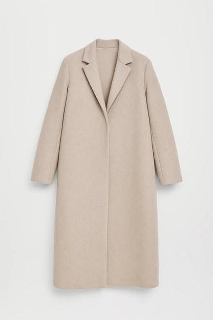 Lange Jassen Collectie | Damesjas met Reverskraag en Verborgen Sluiting | Lichtgewicht en Ademend