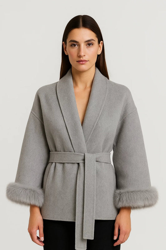 Stijlvolle Jassen Collectie | Damesjas met Ceintuur en Brede Kraag | Lichtgewicht en Ademend