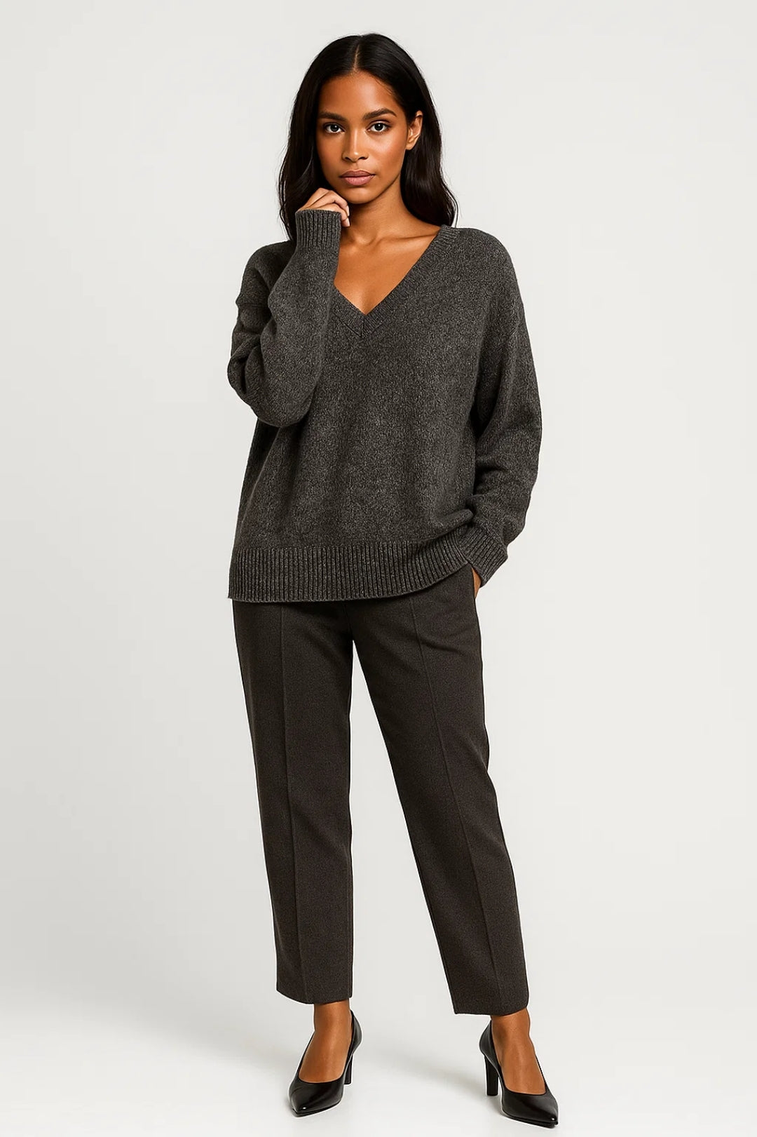 Gebreide Damestrui | V-Hals met Relaxte Pasvorm | Zacht en Veelzijdig