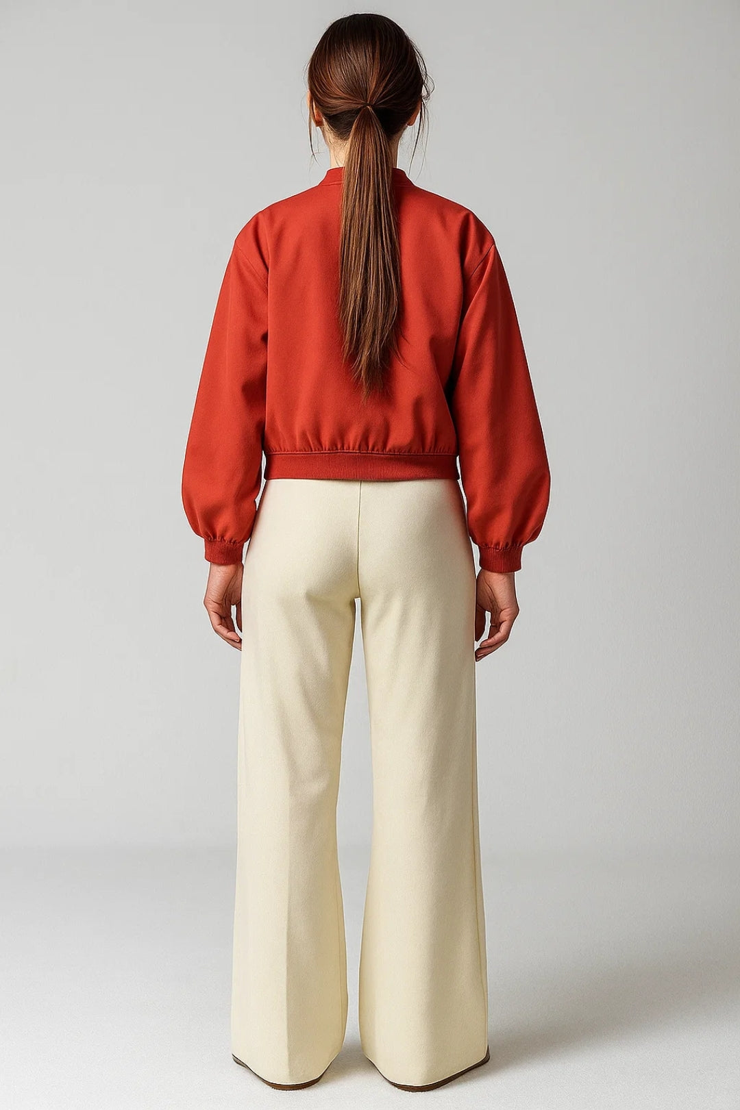 Cropped Bomberjack | Minimalistisch Design | Zwart of Terracotta