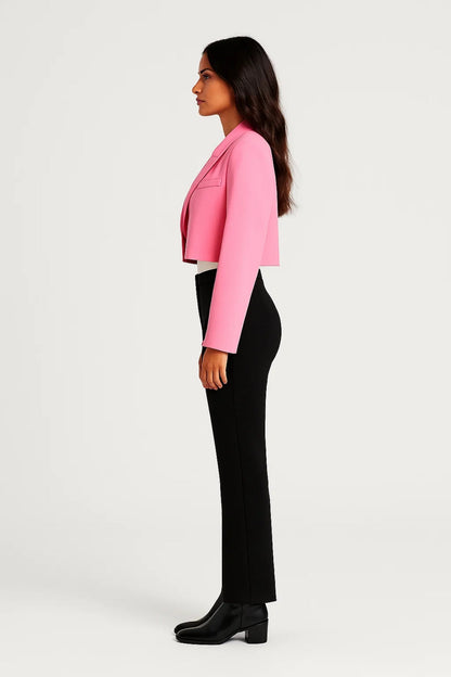 Cropped Blazer | Korte Damesblazer met Klassieke Revers | Modern en Verfijnd