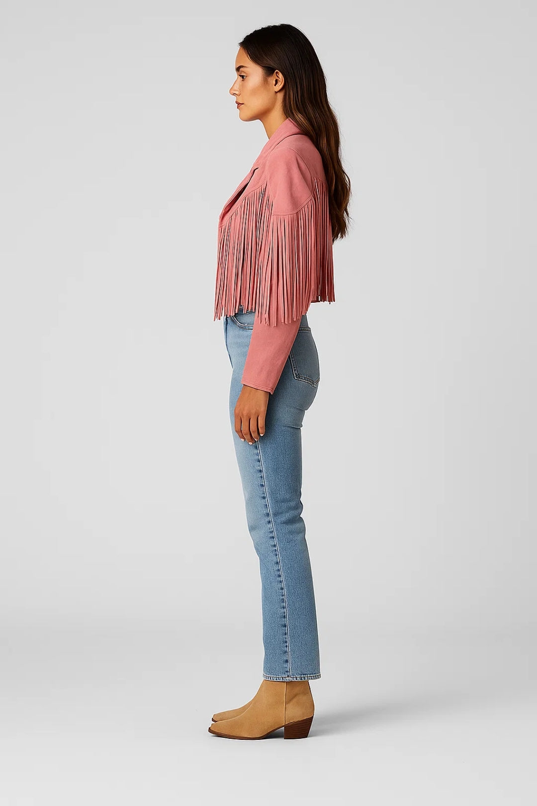 Cropped Damesjas | Westernstijl met Franjes | Speels en Trendy