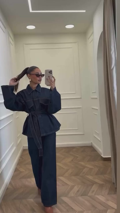 The Élise Denim Two-Piece™ - Modern • Chic • Confident