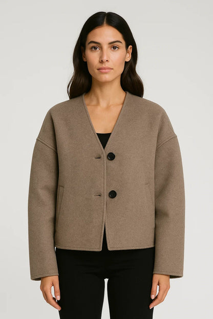 Cropped Jassen Collectie | Damesjas met V-hals en Knoopsluiting | Lichtgewicht en Ademend