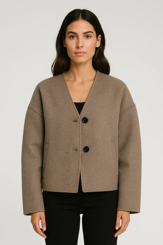 Cropped Jassen Collectie | Damesjas met V-hals en Knoopsluiting | Lichtgewicht en Ademend