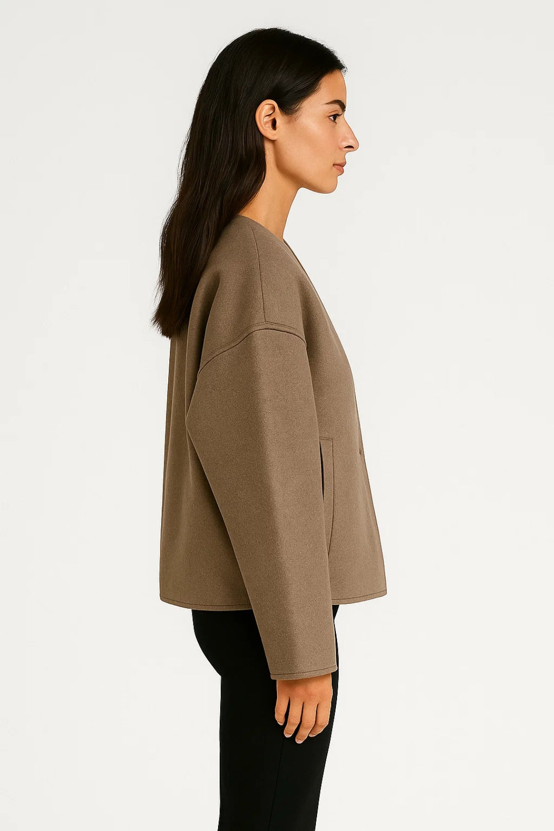 Cropped Jassen Collectie | Damesjas met V-hals en Knoopsluiting | Lichtgewicht en Ademend