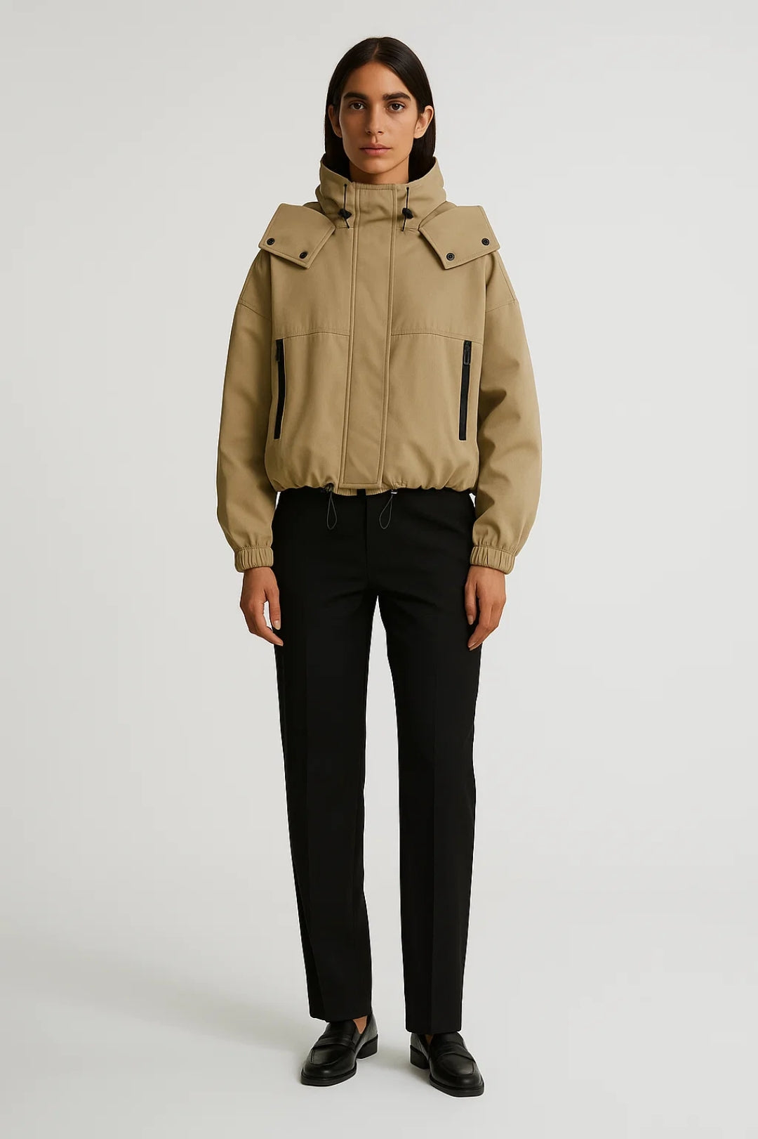 Functionele Damesjas | Verstelbare Zoom en Zakken met Rits | Urban en Beschermend